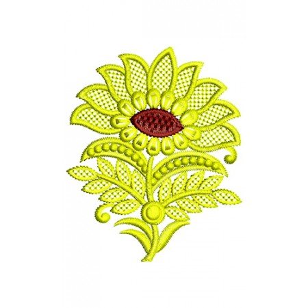 Lotus Flower Applique Embroidery Design