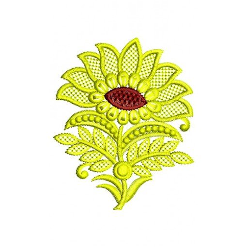 Lotus Flower Applique Embroidery Design