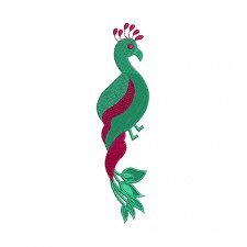 Silhouette Peacock Wallart Embroidery Design
