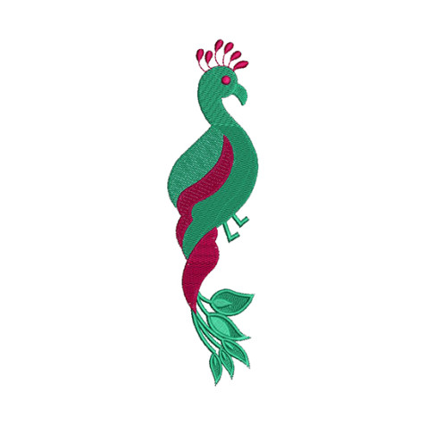 Silhouette Peacock Wallart Embroidery Design