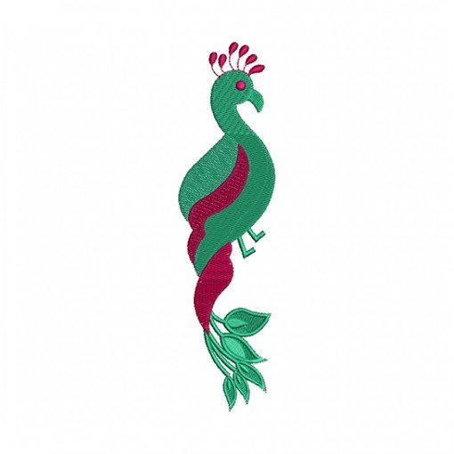Silhouette Peacock Wallart Embroidery Design