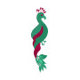 Silhouette Peacock Wallart Embroidery Design