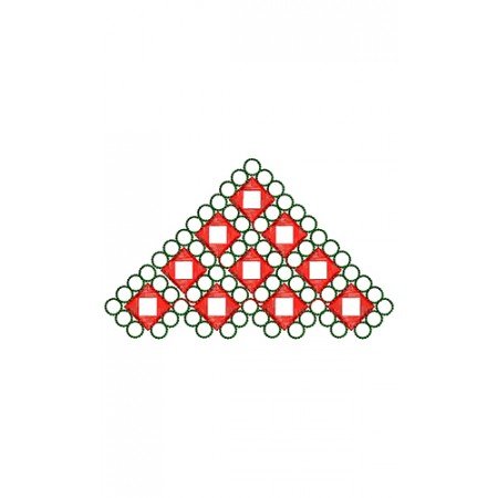 Tulip Triangle Applique Embroidery Design