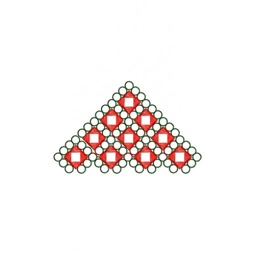 Tulip Triangle Applique Embroidery Design