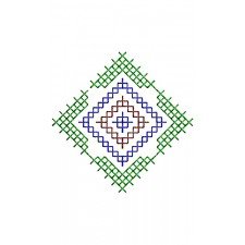 Square Corner Ornament Applique Embroidery Design