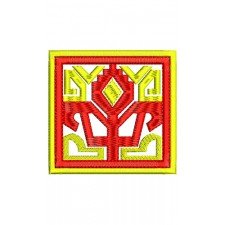 Bulgarian Folk Art Square Applique Embroidery Design