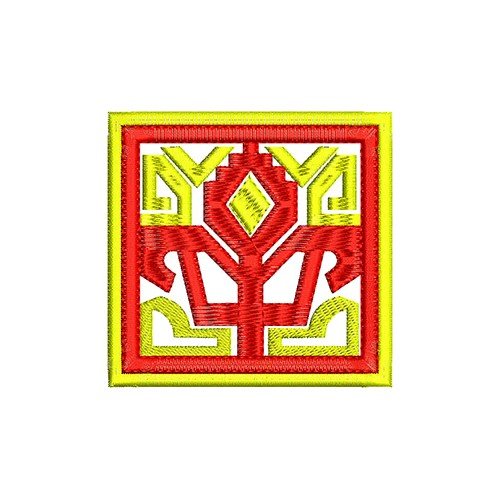 Bulgarian Folk Art Square Applique Embroidery Design