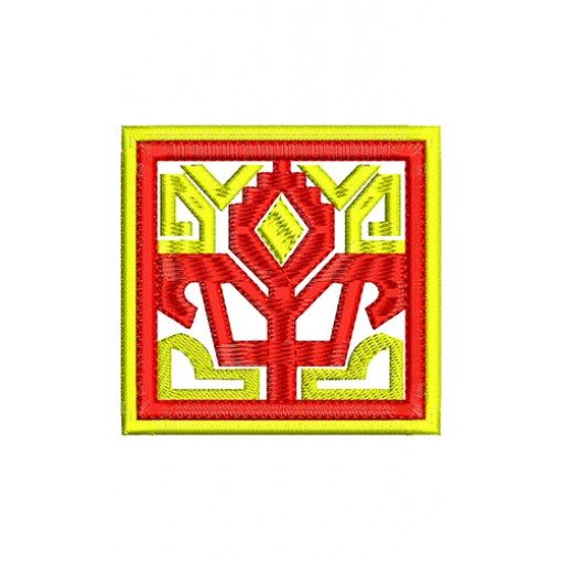 Bulgarian Folk Art Square Applique Embroidery Design