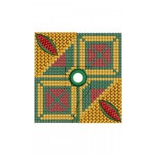 Square Cross Stitch Patch Embroidery Design