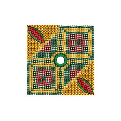 Square Cross Stitch Patch Embroidery Design