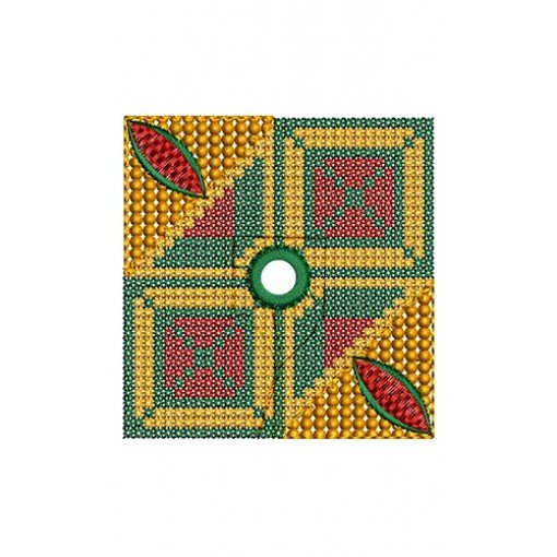 Square Cross Stitch Patch Embroidery Design