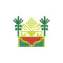Kalocsai Floral Embroidery Applique Design