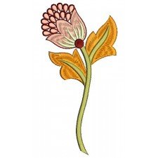 Bright Pink Flowers Patch Embroidery Design