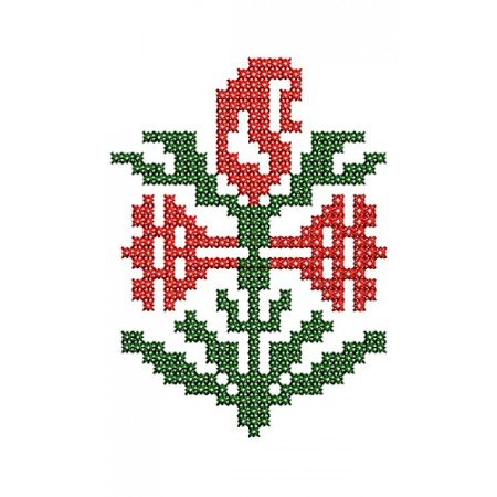 Traditional Folk Embroidery Patch Design