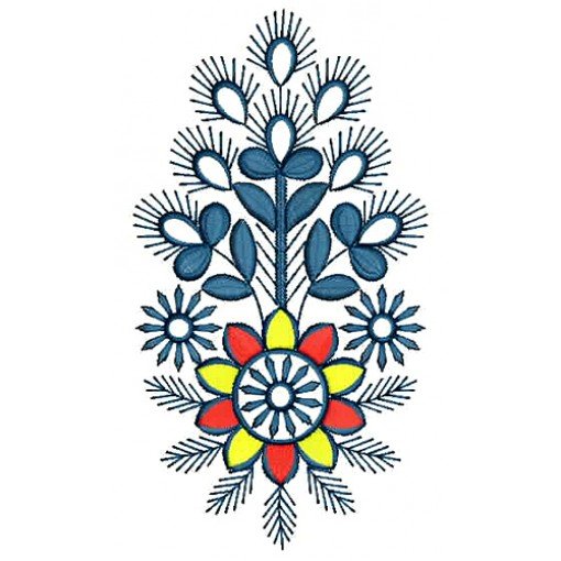 Fancy Short Kurti Patch Embroidery Design