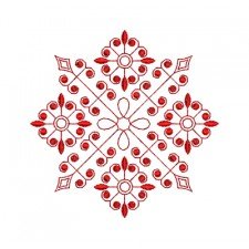 Kazakh National Cap Embroidery Patch Design