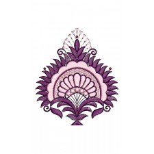 French Ball Gown Dupatta Embroidery Patch Design