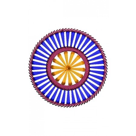 Circle Kufi Topi Embroidery Applique Design