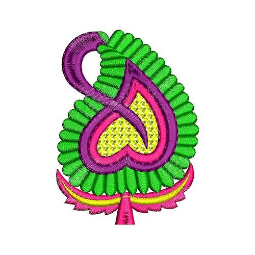Floral Heart Embroidery Applique Design