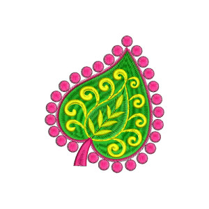 Fancy Heart Outline Embroidery Patch Design
