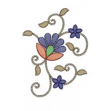Latest Floral Applique Embroidery Design
