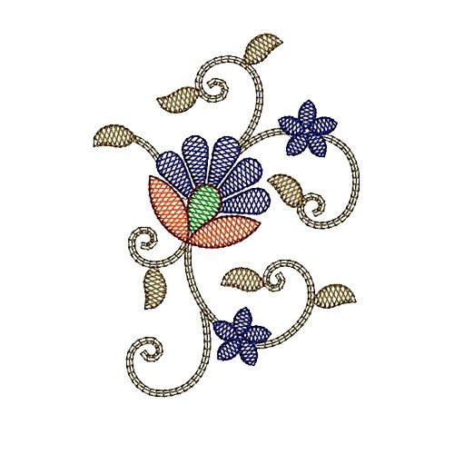 Latest Floral Applique Embroidery Design