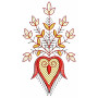New Applique Embroidery colorful floral line pattern