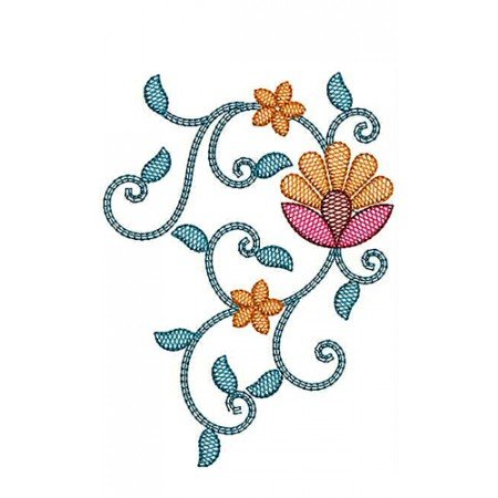 New Floral Basket Applique Embroidery Design