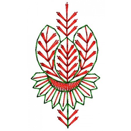 Simple Border Applique Embroidery Design 18123