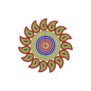 Zippered Applique Flower Bag Embroidery Design