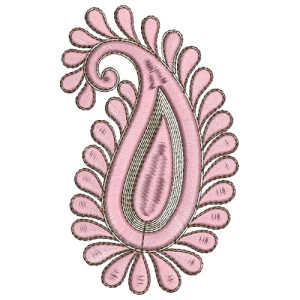 Bluework Paisley Applique Embroidery Design