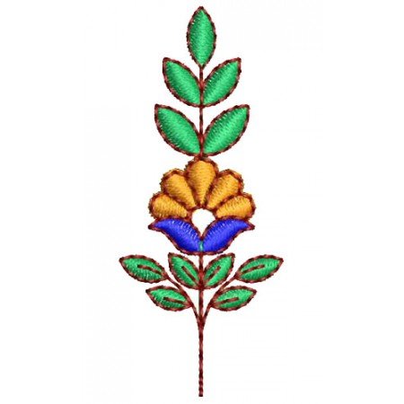Simple Flower Embroidery Design for Applique