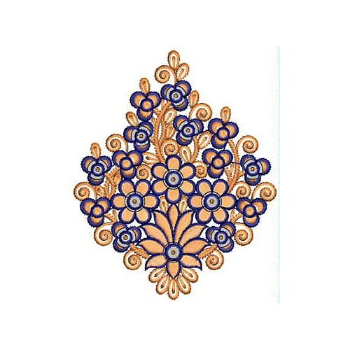 Burgundy Beaded Embroidery Design