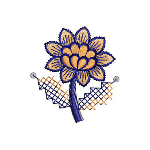 Sequins Flower China Applique Embroidery Design