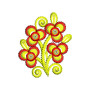 Peony Beauty Applique Embroidery Design