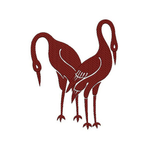 Cranes Applique Embroidery Design 18273