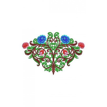 Flower Heraldry Embroidery Design