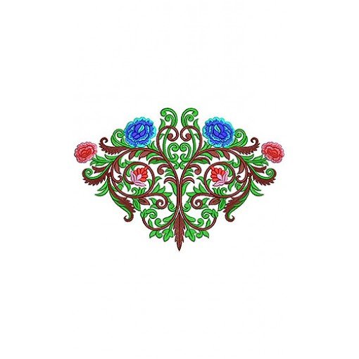 Flower Heraldry Embroidery Design
