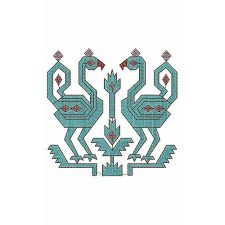 Warli Peacock Embroidery Design 18557