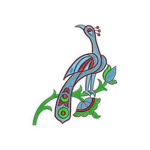 Peacock Patch Embroidery Design 18560