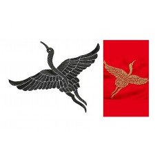 Japanese White Crane Embroidery Design Japanese White Crane Embroidery Design