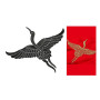 Japanese White Crane Embroidery Design