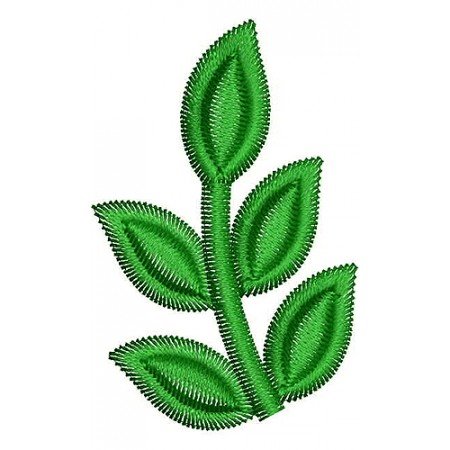 Green Leaf Embroidery Design 18784
