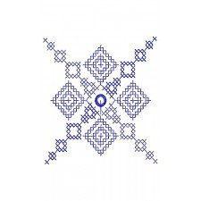 Cross Stitch Applique Embroidery Design 19307