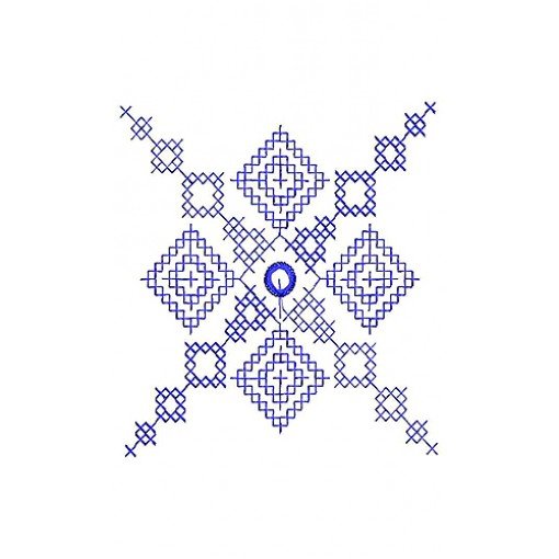 Cross Stitch Applique Embroidery Design 19307