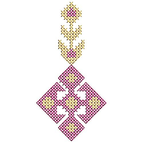 Boho Style Cross Stitch Embroidery