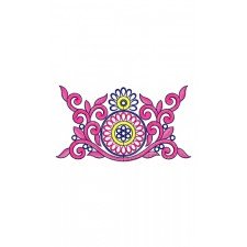 Striped Applique Embroidery Design 19817