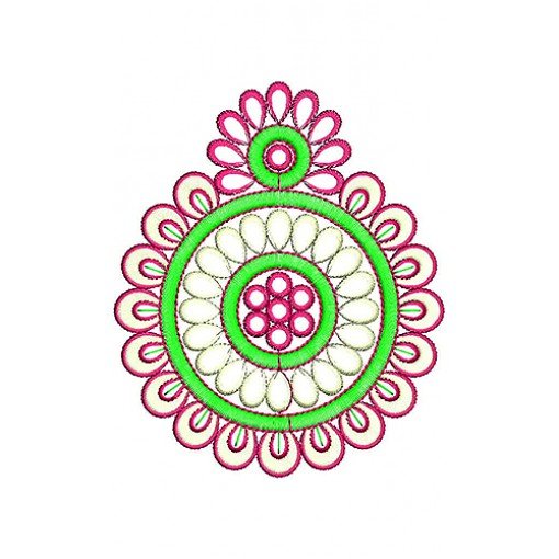 Striped Applique Embroidery Design 19836