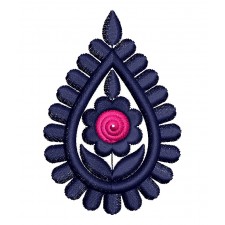 2.44 x 1.65 Inch Applique Embroidery Design