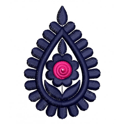 2.44 x 1.65 Inch Applique Embroidery Design